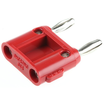 Fluke Red Male Banana Plug, Screw Termination, 15A, 5000V, Nickel Plating