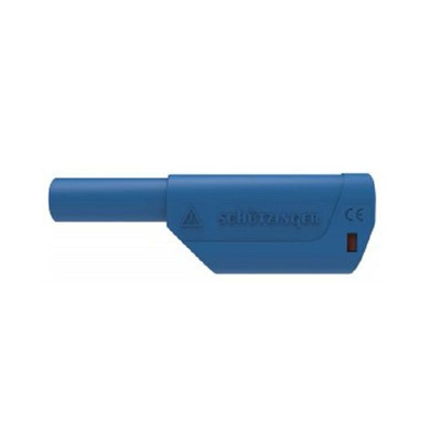 Schutzinger Green Male Banana Plug, Screw Termination, 32A, 1kV, Nickel Plating