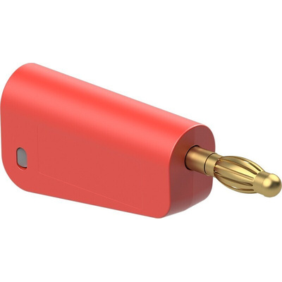 Staubli Red Plug Test Plug, Screw Termination, 32A, 30V ac, Gold Plating
