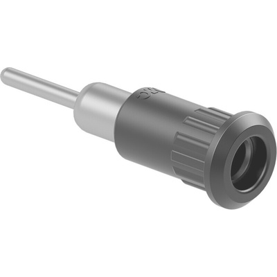 Staubli Grey Socket Test Socket, Solder Termination, 25A, 30V ac, Nickel Plating