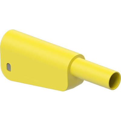 Staubli Yellow Plug Test Plug, Solder Termination, 32A, 1kV, Gold Plating