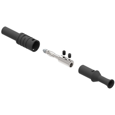 Electro PJP Black Male Banana Plug, Screw Termination, 36A, 1kV