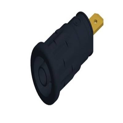 Hirschmann Test & Measurement Green Female Banana Connector, 4 mm Connector, Tab Termination, 24A, 1kV, Gold Plating