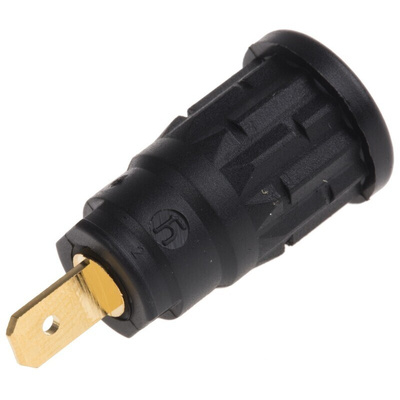 Hirschmann Test & Measurement Black Female Banana Socket, 4 mm Connector, 24A, 1000V ac/dc, Gold Plating