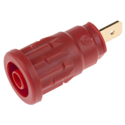Hirschmann Test & Measurement Red Female Banana Socket, 4 mm Connector, 24A, 1000V ac/dc, Gold Plating