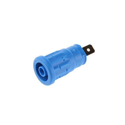 Hirschmann Test & Measurement Blue Female Banana Socket, 4 mm Connector, 24A, 1000V ac/dc, Gold Plating