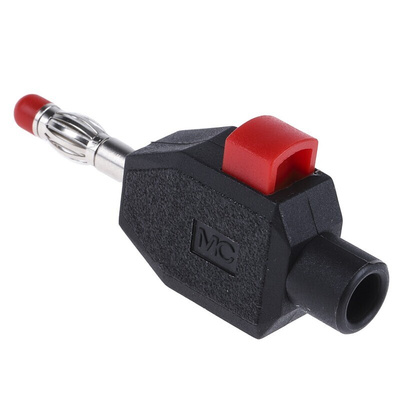 Staubli Black Male Banana Plug, 4 mm Connector, Clamp Termination, 10A, 30 V, 60V dc, Nickel Plating