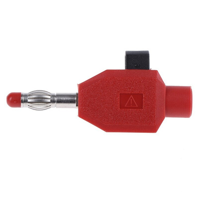 Staubli Red Male Banana Plug, 4 mm Connector, Clamp Termination, 10A, 30 V, 60V dc, Nickel Plating