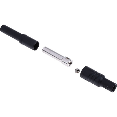 Hirschmann Test & Measurement Black Female Banana Socket, 4 mm Connector, Screw Termination, 24A, 1000V ac/dc, Nickel