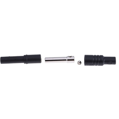 Hirschmann Test & Measurement Black Female Banana Socket, 4 mm Connector, Screw Termination, 24A, 1000V ac/dc, Nickel