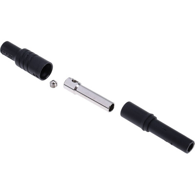 Hirschmann Test & Measurement Black Female Banana Socket, 4 mm Connector, Screw Termination, 24A, 1000V ac/dc, Nickel
