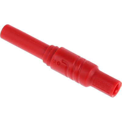 Hirschmann Test & Measurement Red Female Banana Socket, 4 mm Connector, Screw Termination, 24A, 1000V ac/dc, Nickel