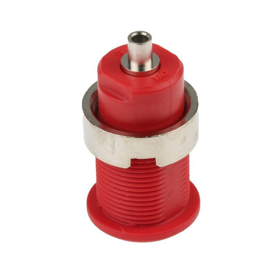 Staubli Red Female Banana Socket, 4 mm Connector, Solder Termination, 24A, 1000V, Nickel Plating