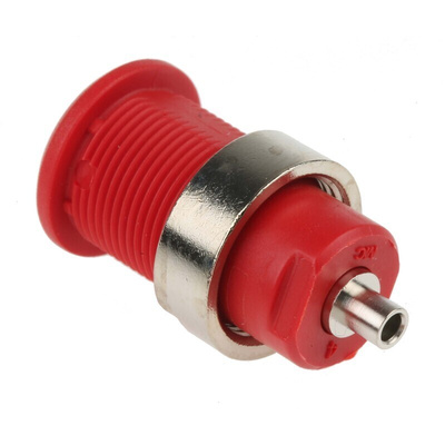 Staubli Red Female Banana Socket, 4 mm Connector, Solder Termination, 24A, 1000V, Nickel Plating