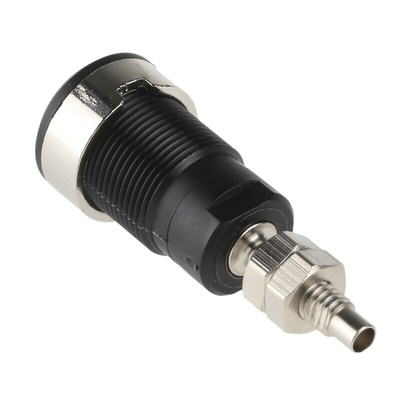 Staubli Black Female Banana Socket, 4 mm Connector, Solder Termination, 32A, 1000V, Nickel Plating