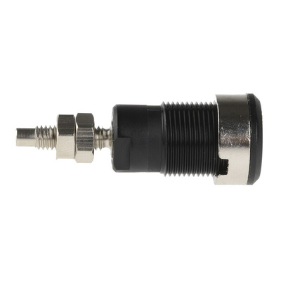 Staubli Black Female Banana Socket, 4 mm Connector, Solder Termination, 32A, 1000V, Nickel Plating