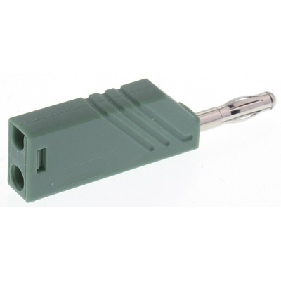 Hirschmann Test & Measurement Green Male Banana Plug, 4 mm Connector, Screw Termination, 24A, 60V dc, Nickel Plating
