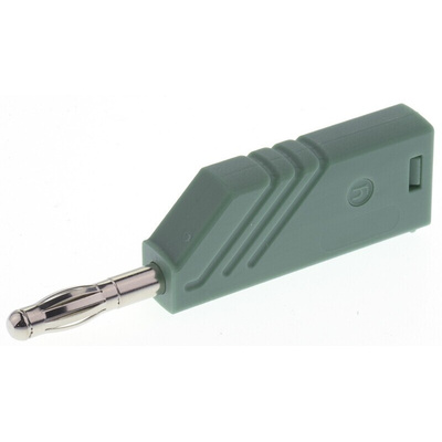 Hirschmann Test & Measurement Green Male Banana Plug, 4 mm Connector, Screw Termination, 24A, 60V dc, Nickel Plating