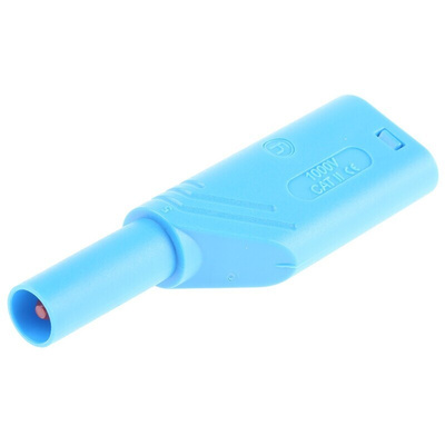 Hirschmann Test & Measurement Blue Male Banana Plug, 4 mm Connector, Screw Termination, Nickel Plating