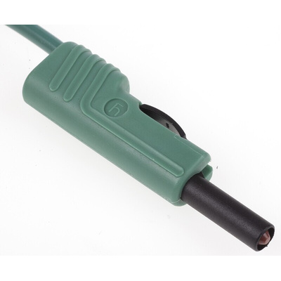 Hirschmann Test & Measurement Green Male Banana Plug, 4 mm Connector, Screw Termination, Nickel Plating