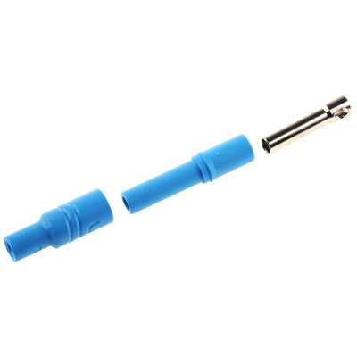 Hirschmann Test & Measurement Blue Female Banana Socket, 4 mm Connector, Screw Termination, 24A, 1000V ac/dc, Nickel