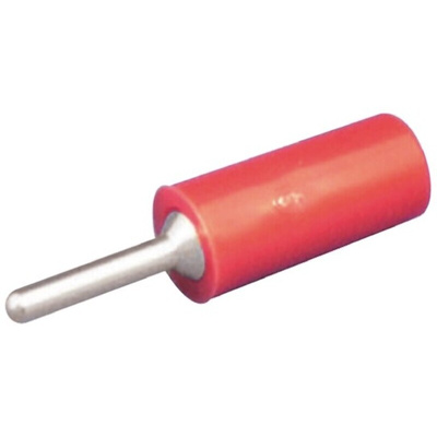 Sato Parts Red Male Test Plug, Solder Termination, 5A, 30V, Gold Plating