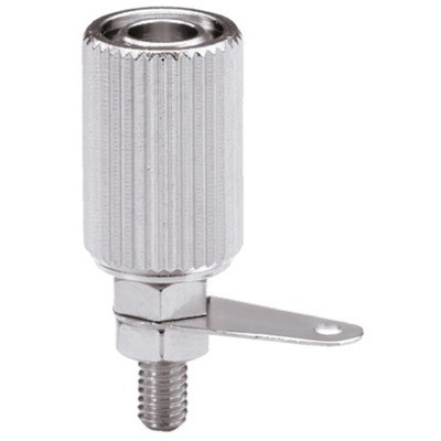 Sato Parts Chrome Female Banana Socket, 4 mm Connector, Solder Termination, 5A