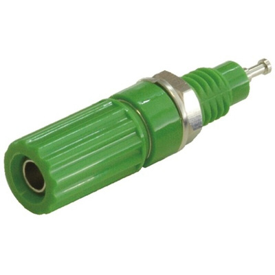 Sato Parts Green Female Binding Post, 4 mm Connector, Solder Termination, 10A, 125V