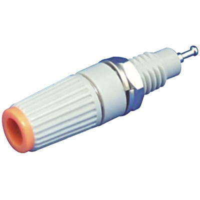 Sato Parts Orange Female Banana Socket, 4 mm Connector, Solder Termination, 10A, 125V