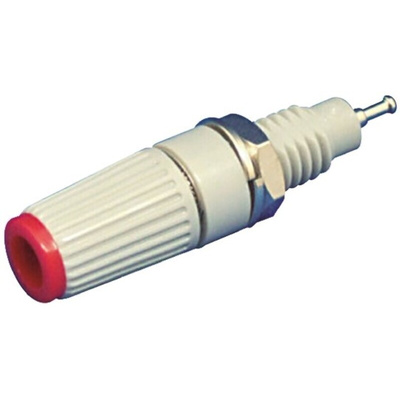 Sato Parts Red Female Banana Socket, 4 mm Connector, Solder Termination, 10A, 125V