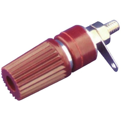 Sato Parts Red Female Banana Socket, 4 mm Connector, Solder Termination, 10A, 125V