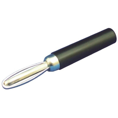 Sato Parts Black Male Banana Plug, 4 mm Connector, Solder Termination, 3A, 30V