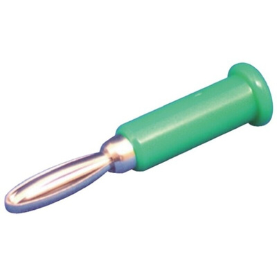 Sato Parts Green Male Banana Plug, 4 mm Connector, Solder Termination, 3A, 30V