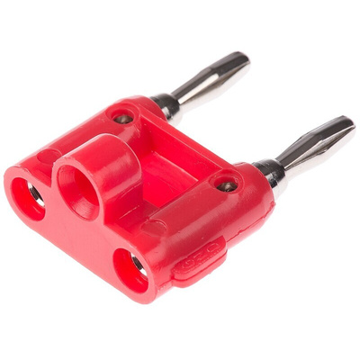 Mueller Electric Red Male Banana Plug, 15A, Nickel Plating