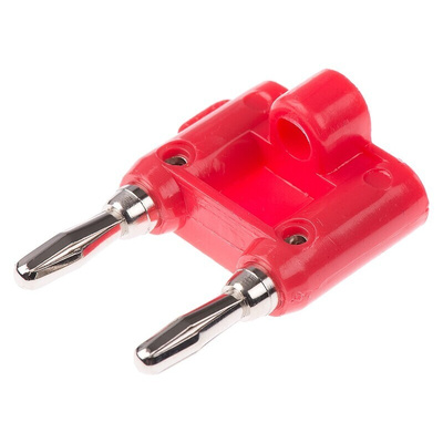 Mueller Electric Red Male Banana Plug, 15A, Nickel Plating