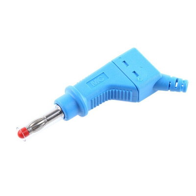 Staubli Blue Male Banana Plug, 4 mm Connector, Screw Termination, 32A, 600V, Nickel Plating