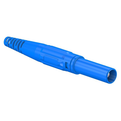 Staubli Blue Male Banana Plug, 4 mm Connector, Screw Termination, 32A, 1000V, Nickel Plating