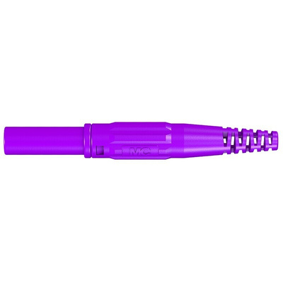 Staubli Purple Male Banana Plug, 4 mm Connector, Screw Termination, 32A, 1000V, Nickel Plating