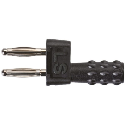 Schutzinger Black Male Banana Plug, 2mm Connector, Plug In Termination, 12A, 33 V ac, 70V dc, Gold Plating