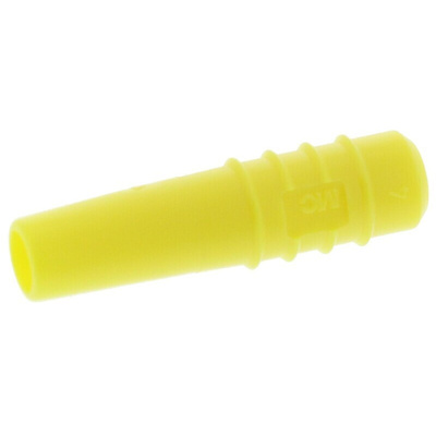 Staubli Yellow Male Test Plug, 2mm Connector, Solder Termination, 10A, 30 V, 60V dc, Gold Plating