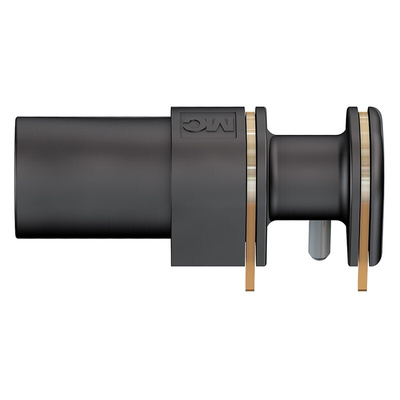 Staubli Black Female Banana Socket, 4 mm Connector, Solder Termination, 24A, 1000V, Gold Plating