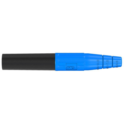 Staubli Blue Female Banana Socket, 6 mm Connector, Crimp Termination, 80A, 600V, Silver Plating