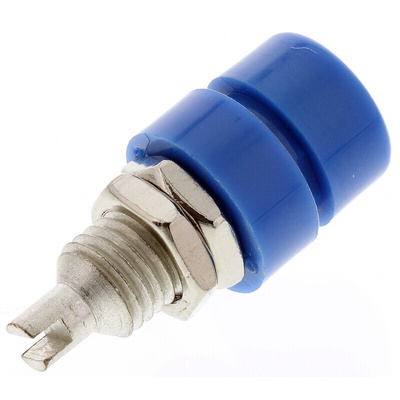 Hirschmann Test & Measurement Blue Female Banana Socket, 4 mm Connector, Solder Termination, 32A, 30 V ac, 60V dc, Tin