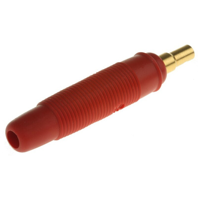 Hirschmann Test & Measurement Red Female Banana Socket, 4 mm Connector, Solder Termination, 16A, 30 V ac, 60V dc, Gold