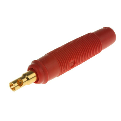 Hirschmann Test & Measurement Red Female Banana Socket, 4 mm Connector, Solder Termination, 16A, 30 V ac, 60V dc, Gold
