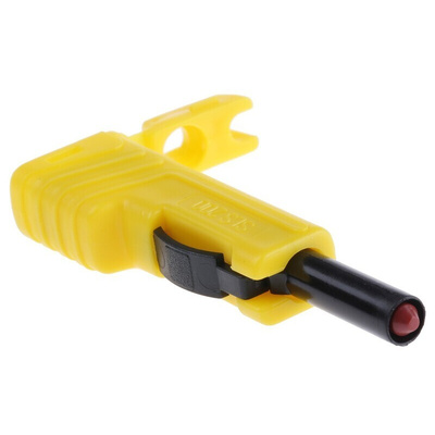 Hirschmann Test & Measurement Yellow Male Banana Plug, 4 mm Connector, Screw Termination, 30A, 30 V ac, 60V dc, Nickel