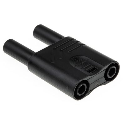 Hirschmann Test & Measurement Black Male Banana Plug, 4 mm Connector, 32A, 1000V ac/dc, Nickel Plating