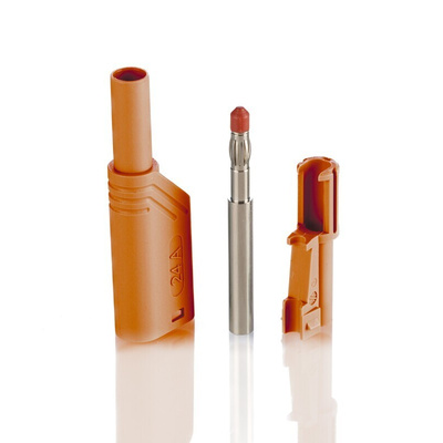 Hirschmann Test & Measurement Brown Male Banana Plug, 4 mm Connector, Screw Termination, 24A, 1000V ac/dc, Nickel