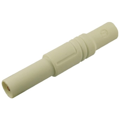 Hirschmann Test & Measurement White Male Banana Plug, 4 mm Connector, Screw Termination, 24A, 1000V ac/dc, Nickel