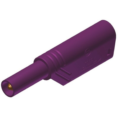 Hirschmann Test & Measurement Violet Male Banana Plug, 4 mm Connector, Screw Termination, 24A, 1000V ac/dc, Nickel